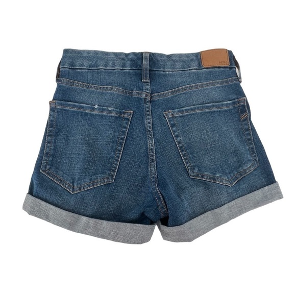 Aeropostale High Rise Curvy Midi 3” Distressed Jean Shorts Size 2 Women’s - Picture 3 of 5